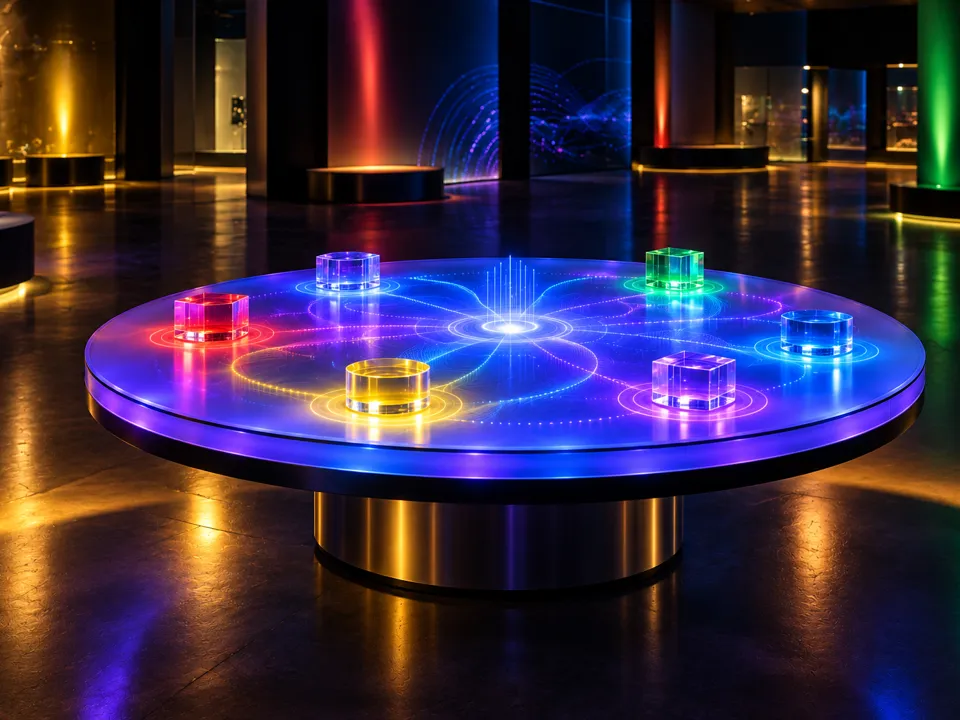 Reactable интерактивный стол — стол в зале
