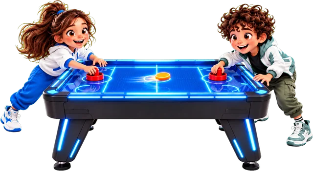 Интерактивное уличное оборудование: игра аэрохоккей на двоих