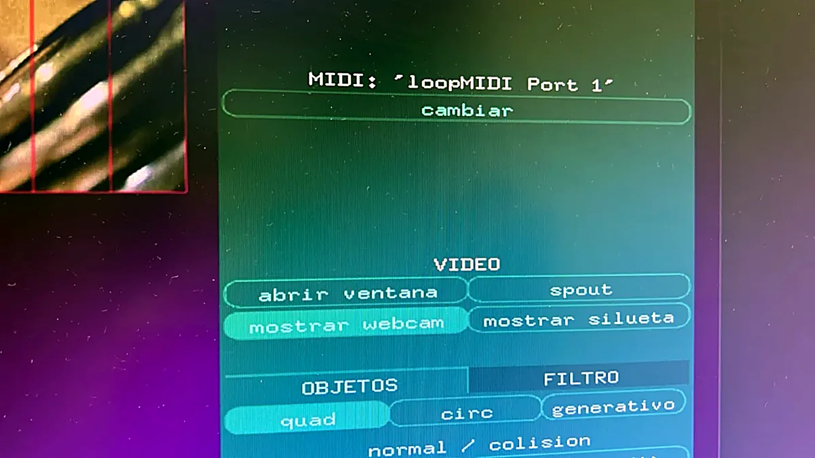 Порт loopMIDI выбран — лазерная арфа готова к игре